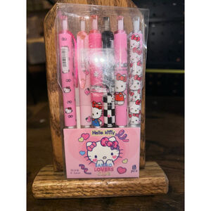 #HK-819 Sanrio Hello Kitty Pens Black Gel Pen 0.5mm 6 pack P905